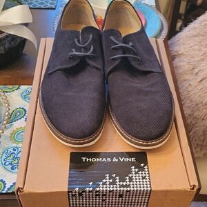 Thomas & Vine Men's Classic Navy Oxfords